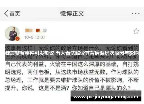 魏震禁赛事件引发热议 五大看法解读其背后深层次原因与影响